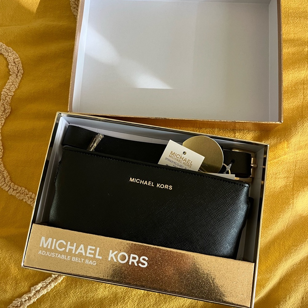 Michael Kors Black Adjustable Belt Bag
